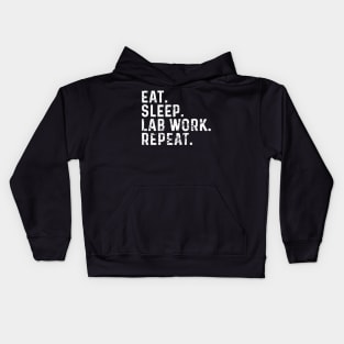 Eat Sleep Lab Work Repeat Funny Lab Technician Kids Hoodie